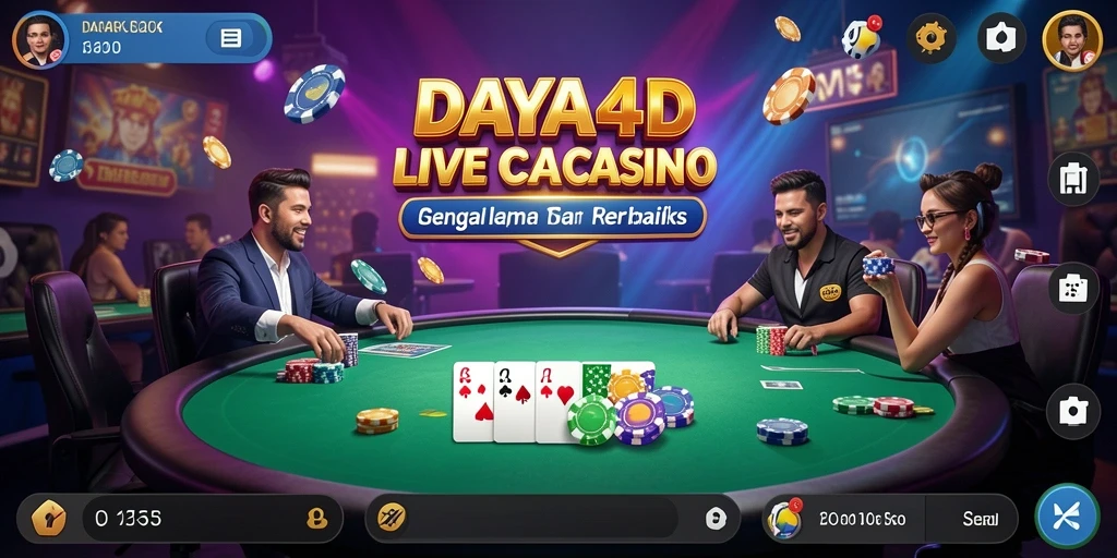 Tampilan gameplay live casino yang mendebarkan dan interaktif.