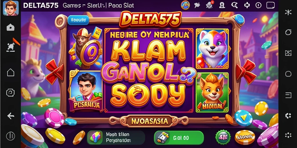 Tampilan menarik dari gameplay DELTA575 dengan gulungan slot menunggu untuk diputar.