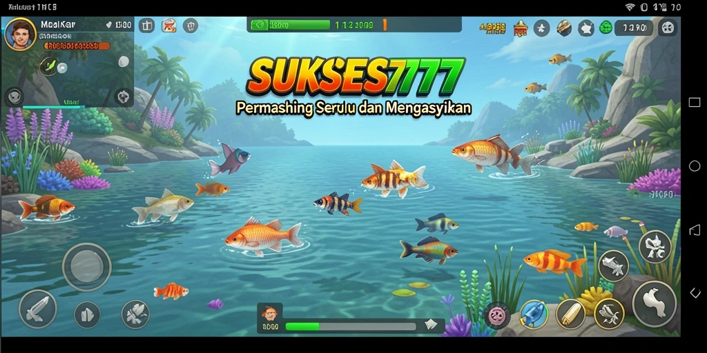 Tampilan memancing yang realistis dalam game SUKSES777.