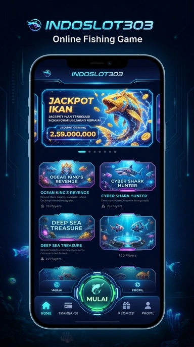 Tampilan antarmuka pengguna dari aplikasi indoslot303 yang modern.